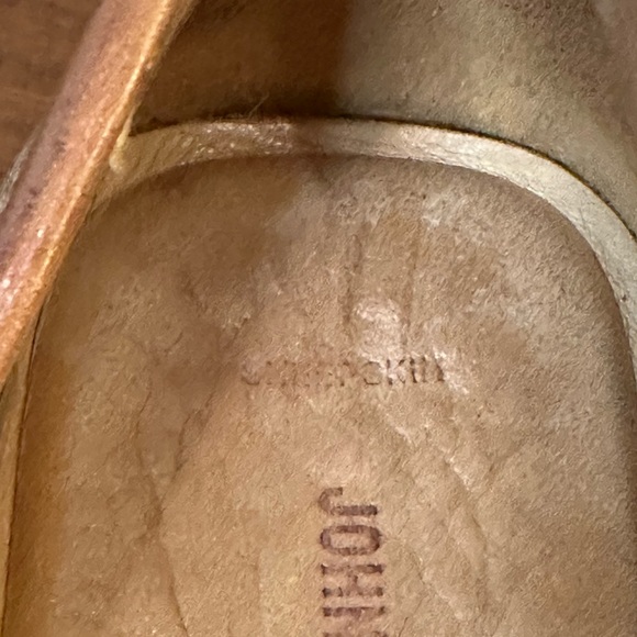 🌟HP🌟Johnson & Murphy Cognac Tan Leather Tidwell Woven Loafers 9M Brazil - Picture 9 of 13